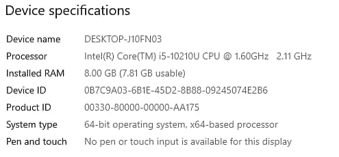 HP Core I5 10th Gen. 1tb hard disk and 256ssd 10