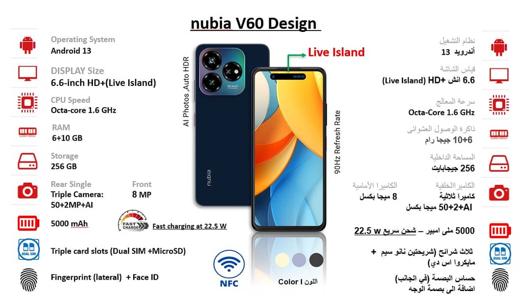 Nubia V60 Design for Sale 3