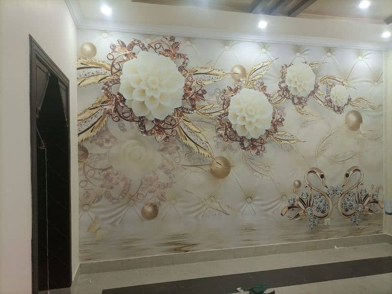 Roller blinds, wallpaper,false ceiling PVC panel, artificial grass 6