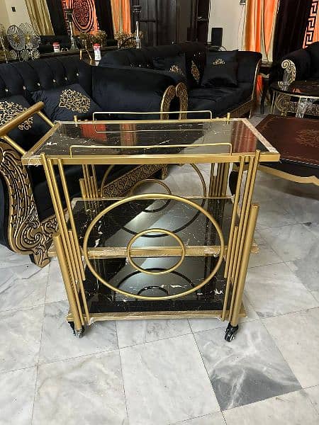 Cansole mirror center tables tea trolley 2