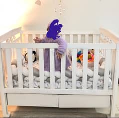 pure wooden baby cot