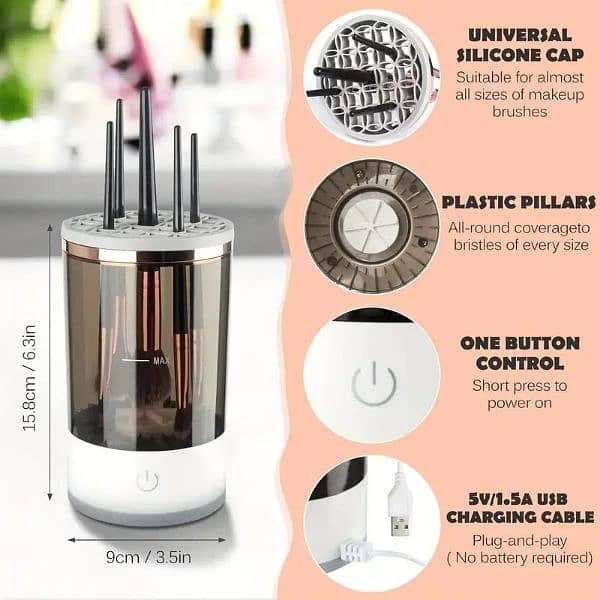 Electric makeup brush cleaner 7