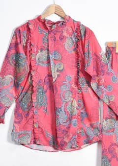 pcs woman s stitched georgette printed suit 0