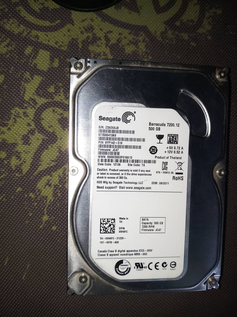 SEAGATE BARRACUDA 500GB HARD DISK 0