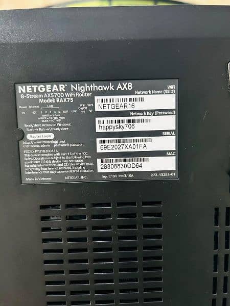 NETGEAR NIGHTHAWK AX8 ( RAX75 ) WIFI ROUTER 7