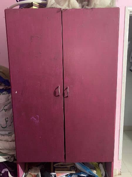 table and cupboard used but good condition 1