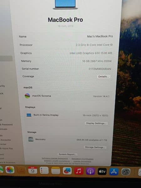 TODAY'S OFFER MACBOOK PRO 2019 16 INCH TOUCHBAR 2.3 I9 8 CORE 16GB 1TB 1