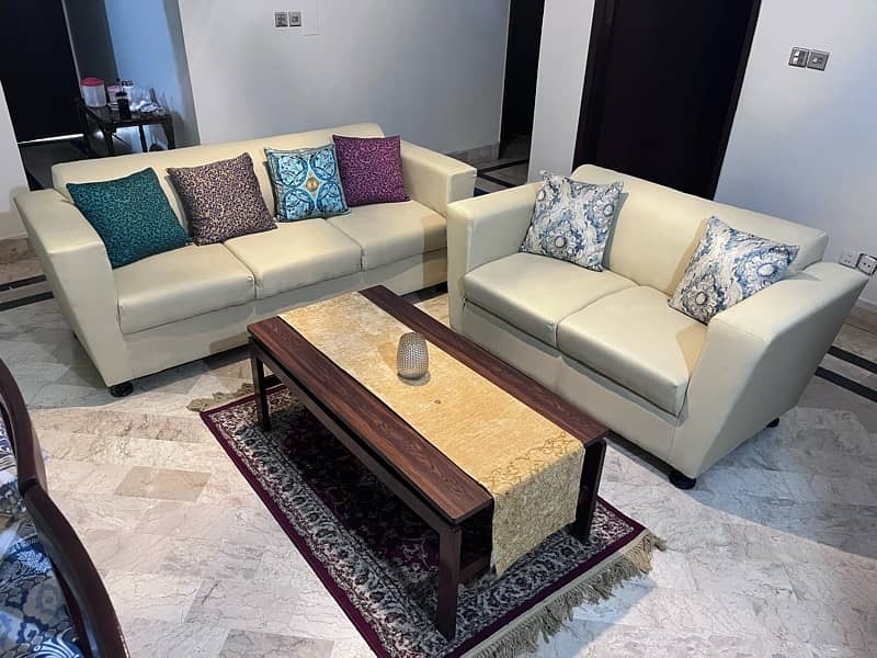 5 Seater Sofa Set in Beige 0