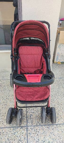 mahroon stroller pram 1