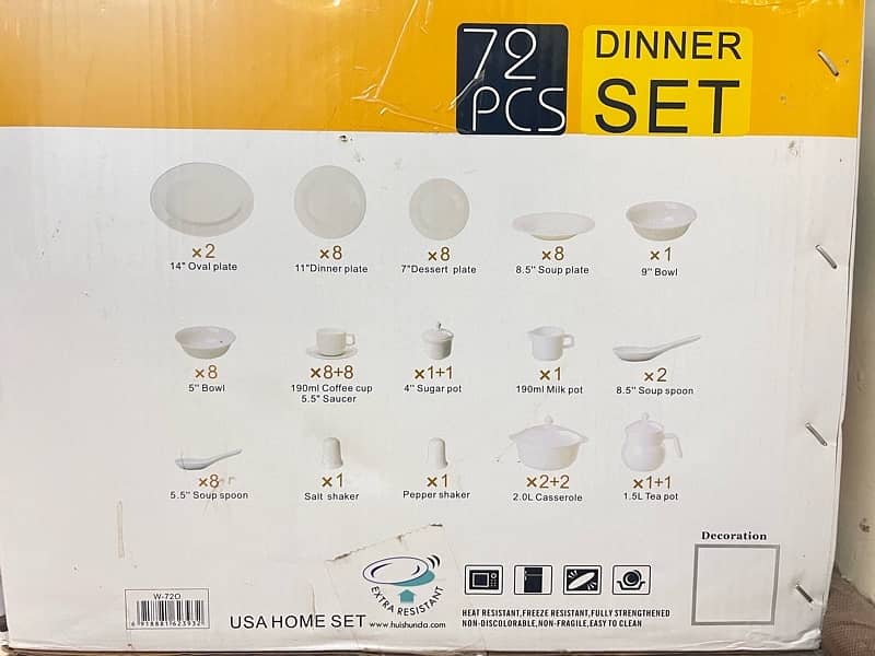 NEW 72 Dinner Marble set 3