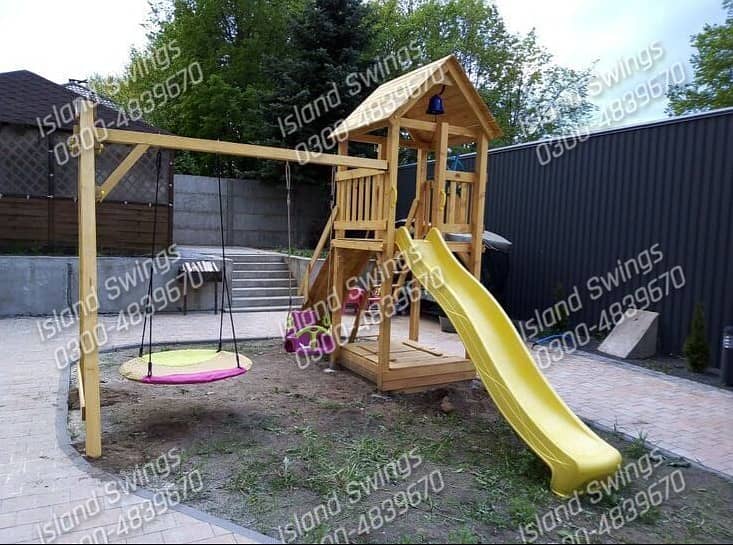 Kids Slides / Swings /Jhulay / Home Decore/ Playgroung /Outdoor Swings 11