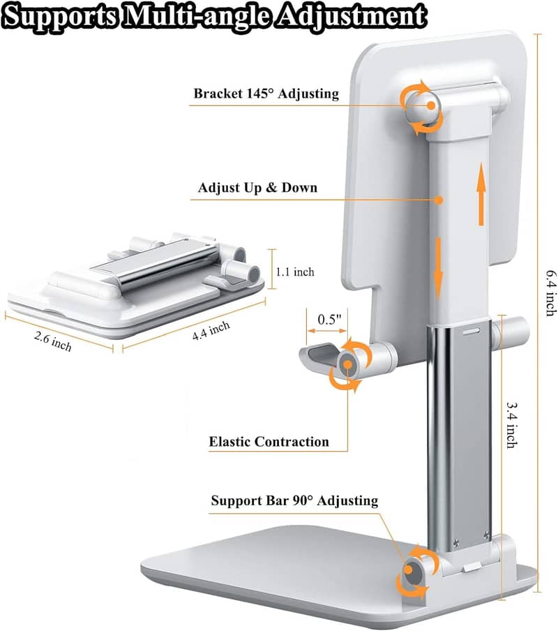 Phone Stand for Desk, Fully Foldable/Portable Phone Holder/Smartphone 10