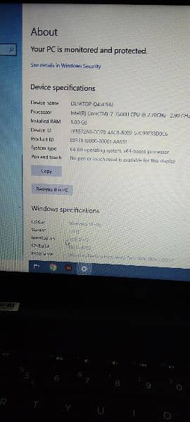 HP laptop i7 7th Generation, 8 Gb Ram 256 GB SSD 1