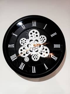 Elegant Industrial-Style Gear Wall Clock