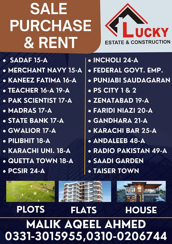 Likely Brand New 240 Sq. Yd. Ground Floor House For Rent at SADAF SOCIETY 15-A Scheme 33 Near By Merchant Navy Society. 9