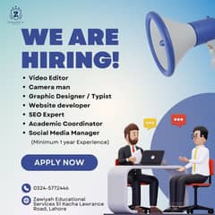 Video Editor, SEO, Graphic, Social Media , Web Developer, Typist etc