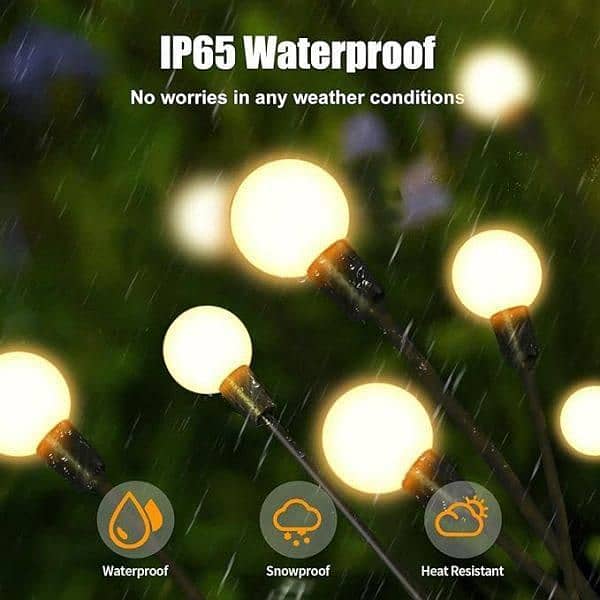 10 pcs Led solar powered firefly Garden Lights 3