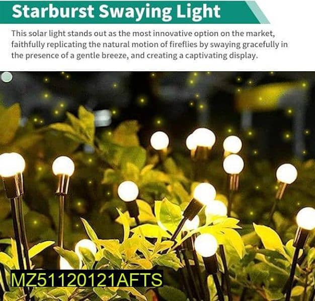 10 pcs Led solar powered firefly Garden Lights 4