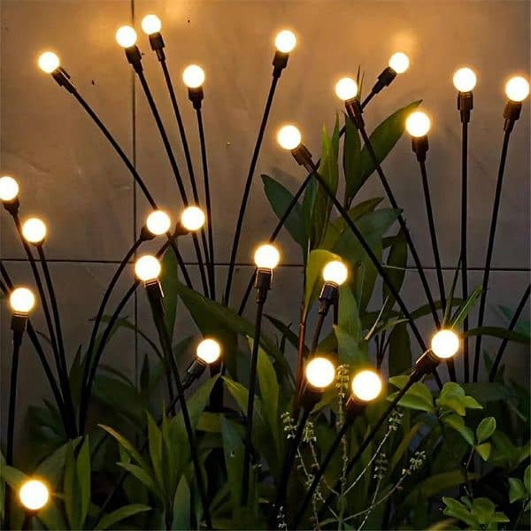 10 pcs Led solar powered firefly Garden Lights 6