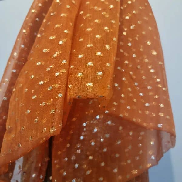 Afrozeh Orange Maxi party wear 9