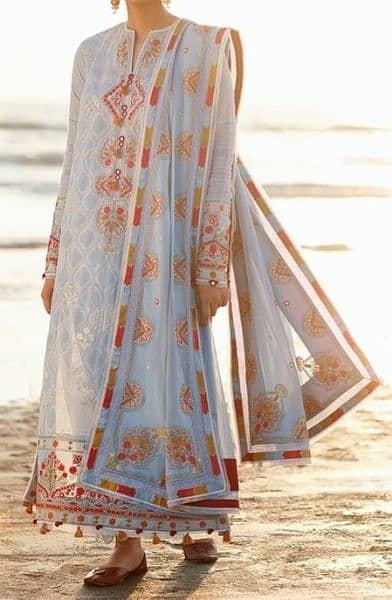 Zaha embroidered lawn suit 10