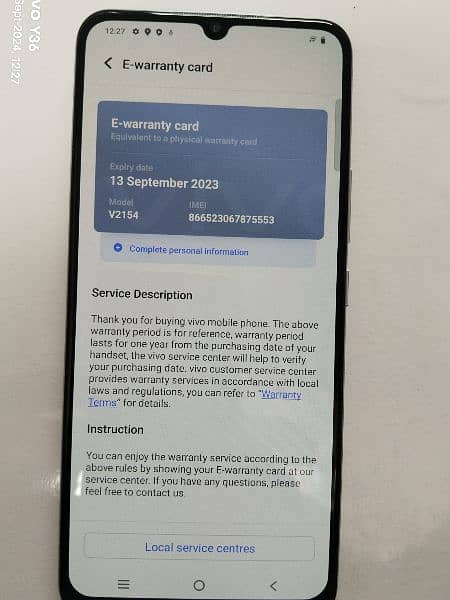 Vivo Y55 10/10 condition 3