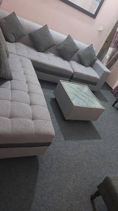 7 seater sofa set with table