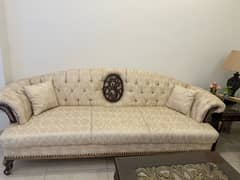 custom made 5 seater sofa set + 1 centre Table 2 side tables