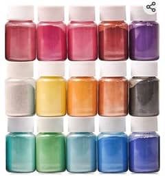 Home decor Pearl powders colors / glow in dark / Uv fluorescent colors