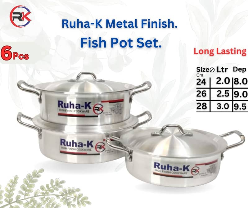 Cooking Set/NoN Stick/Metal Finish cooking Set/Cutlery in Faisalabad 4