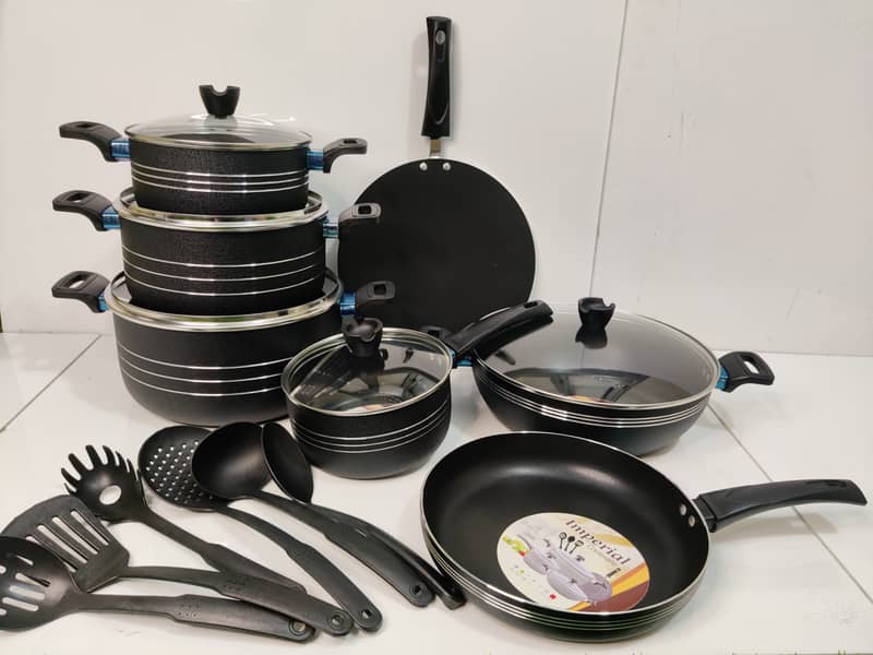 Cooking Set/NoN Stick/Metal Finish cooking Set/Cutlery in Faisalabad 13