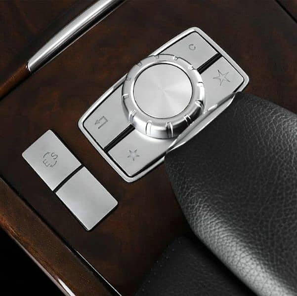 Center Console Multimedia Button Cover Trim Stickers E Class W212 E200 0