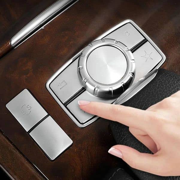 Center Console Multimedia Button Cover Trim Stickers E Class W212 E200 1