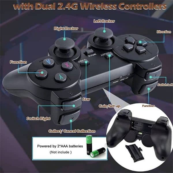 2.4G wireless controller gamepad 2