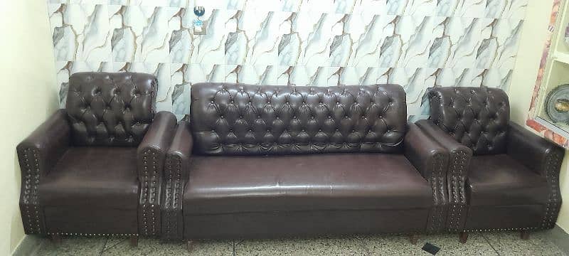 URGENT SALE Leather 8 Seater Sofa Set 1