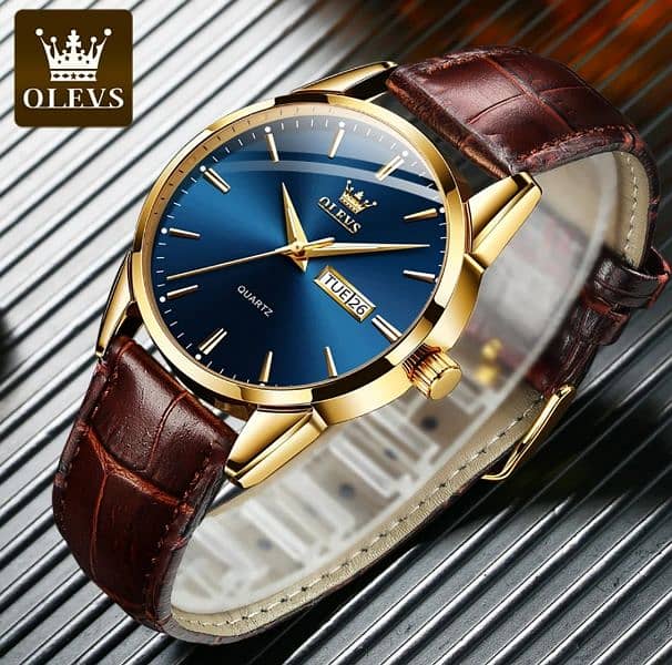 Classic Mens Pure Leather Strap Watch 47% Discount 1