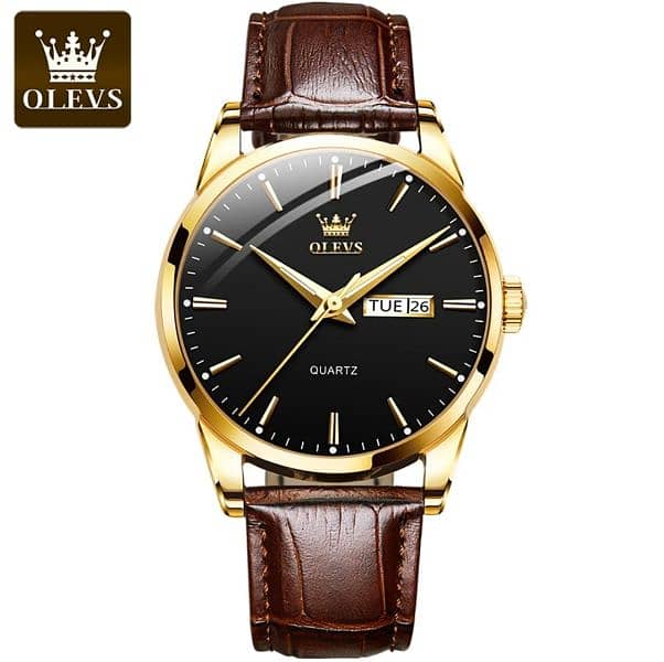 Classic Mens Pure Leather Strap Watch 47% Discount 7