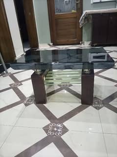 Side table double glass