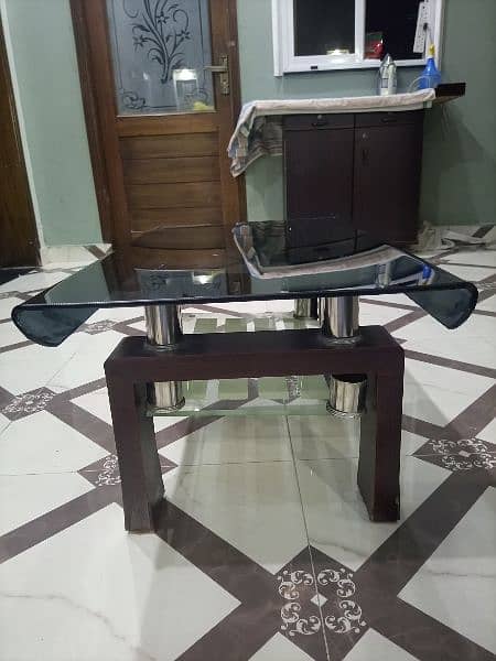 Side table double glass 2