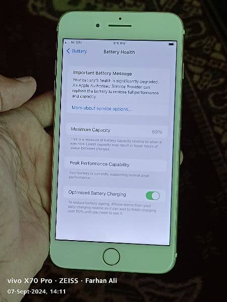 Iphone 7 plus PTA APPROVED 128 GB 2