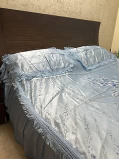 CENDRELLA BLUE SILK BED COVER