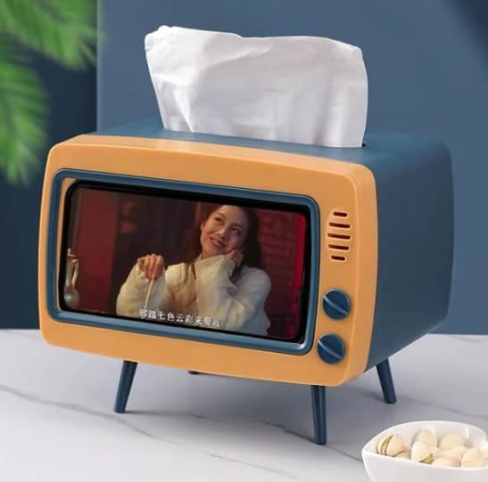 Tv Shape Tissue Box & Mobile Phone Holder | Home Delivery Available 1