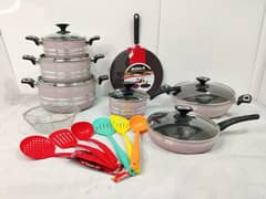 Cooking Set/NoN Stick/Metal Finish cooking Set/Cutlery in Faisalabad