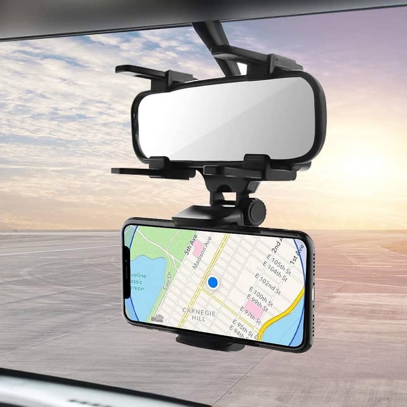 Rear view Mirror Mobile Phone Holder (For Cars) 1