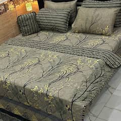 7 pcs Cotton saloncia printed comforter set