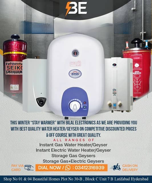 Sardi Ki Tyari Karlo! Water Heater/Geyser (Gas & Electric) 1