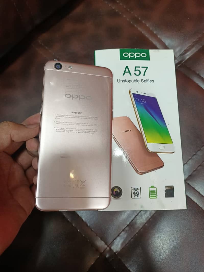 Oppo A57 With box & Charger 0