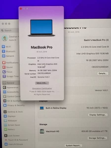 MacBook Pro 2019 1TB Core i9 1