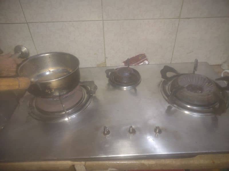 3 steel stove all ok good working perfect 0