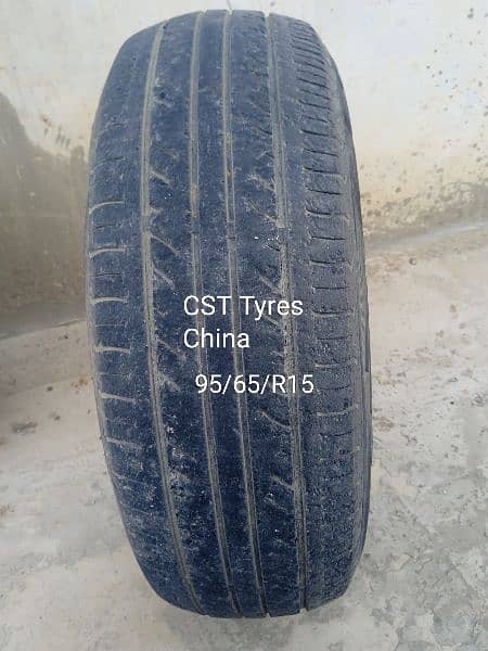 Three tyres of size 15 4